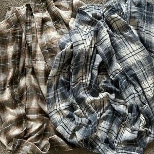 American Eagle babydoll style flannels, size large